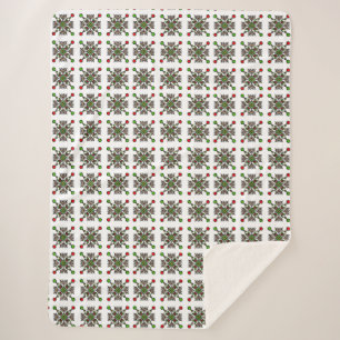 Cobertor Sherpa Mandalas de Floco de Neve de Natal