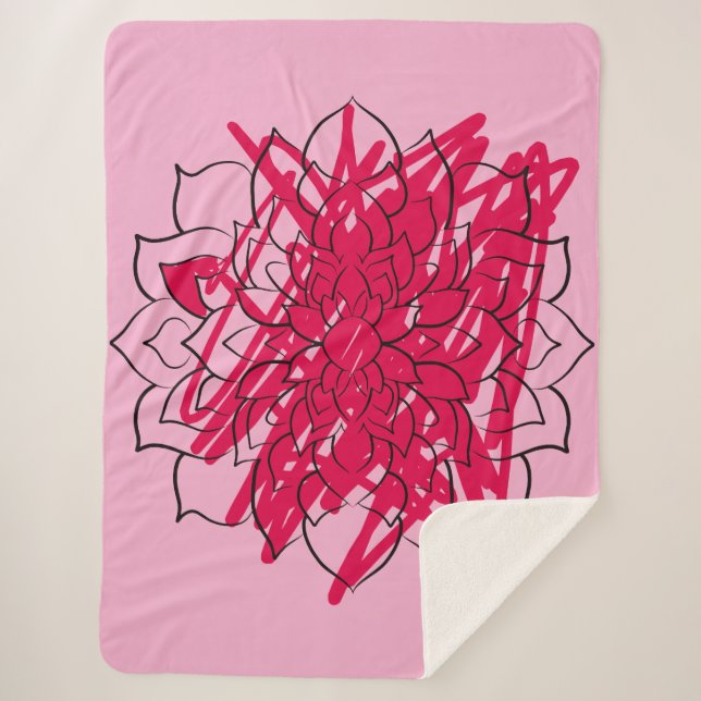 Cobertor Sherpa Mandalas são tão relaxantes... (Frente)