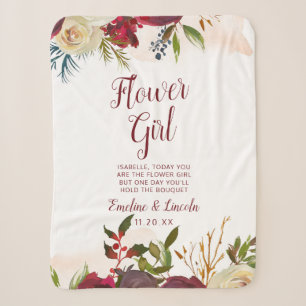 Cobertor Sherpa Mansão do Visco Citação Floral para a Menina das F