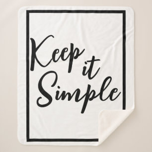 Cobertor Sherpa Mantenha-o simples