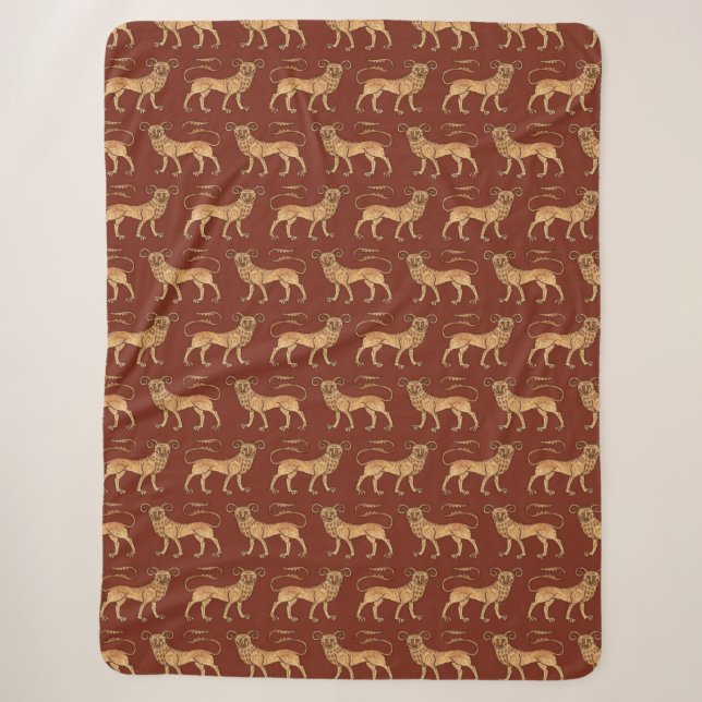 Cobertor Sherpa Manticore em Dark Brick Red Sherpa Blanket (Frente)