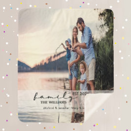 Cobertor Sherpa Manutenção da Família na moda | Foto personalizada