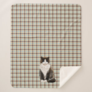 Cobertor Sherpa manx cat bi-col sherpa blanket