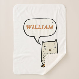 Cobertor Sherpa Mão engraçada monograma desenhada