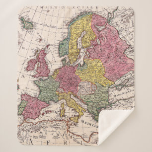 Cobertor Sherpa Mapa antigo antigo inspirado (9)