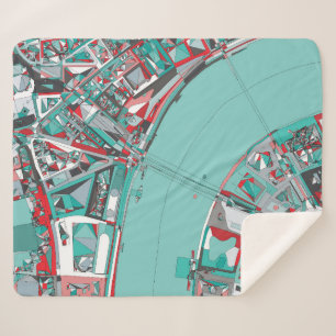 Cobertor Sherpa Mapa da estrutura da cidade de Londres