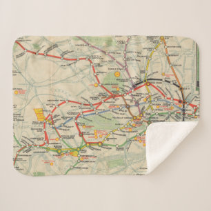 Cobertor Sherpa Mapa das estradas de ferro subterrâneas de Londre
