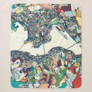 Cobertor Sherpa Mapa de Hong Kong, China