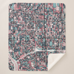 Cobertor Sherpa Mapa de Kyoto Japão