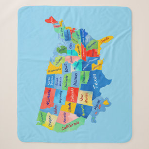 Cobertor Sherpa Mapa dos EUA