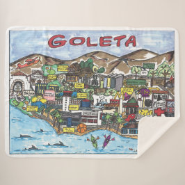 Cobertor Sherpa Mapa Goleta Sherpa Blanket