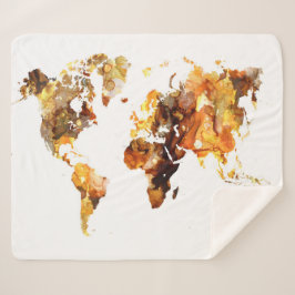 Cobertor Sherpa Mapa Mundial do design 102
