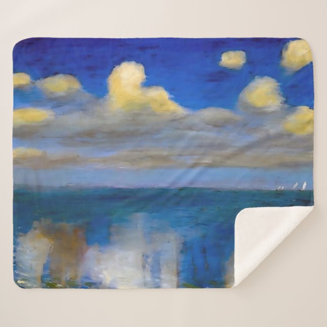 Cobertor Sherpa Mar Estático | Emil Nolde | (Frente (Horizontal))