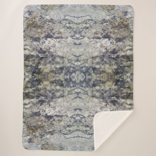 Cobertor Sherpa Marble Castanho e Cinza Sherpa Blanket (Frente)