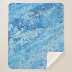 Cobertor Sherpa Marble Elegance: Superfície Texturizada Natural.