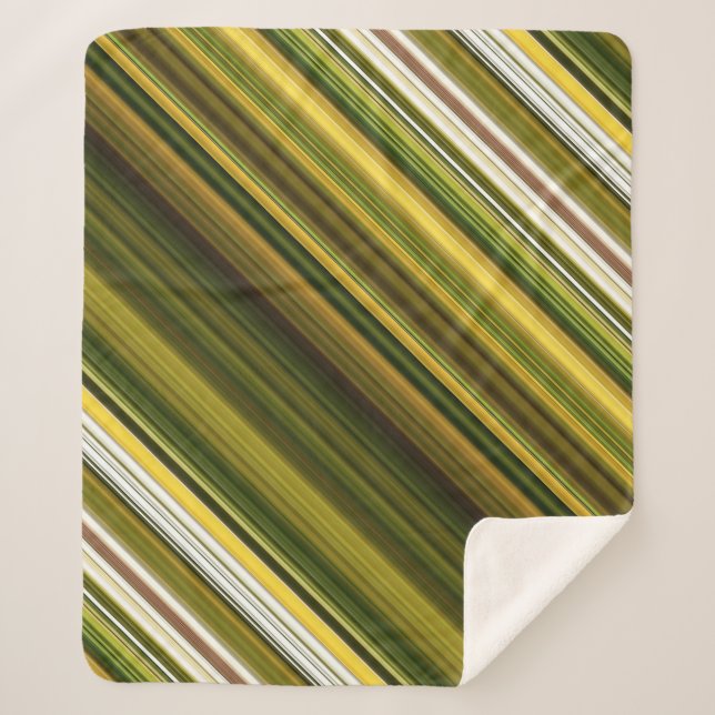 Cobertor Sherpa Margaridas e Solidago Faixa Verde e Amarela (Frente)