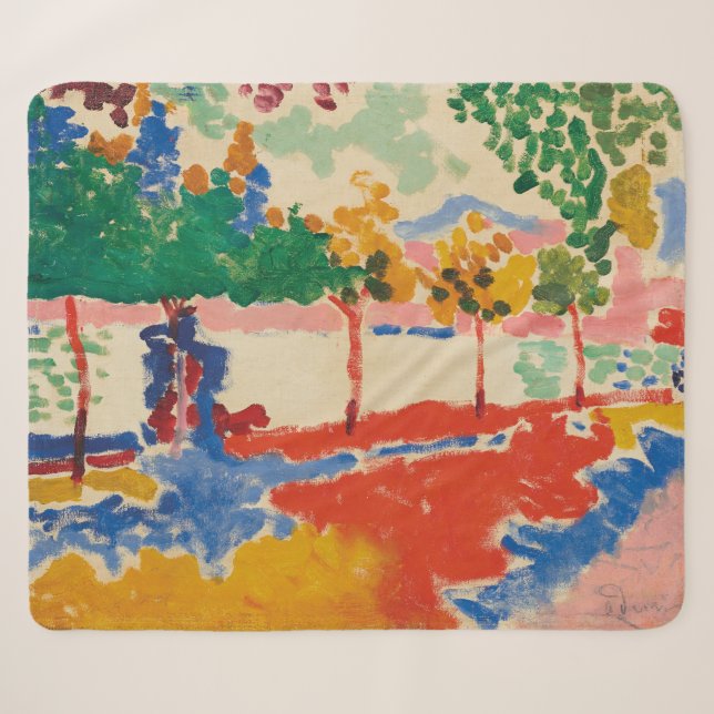 Cobertor Sherpa Margens do Rio | Andre Derain | (Frente (Horizontal))