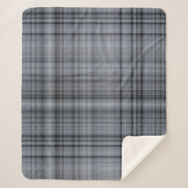 Cobertor Sherpa Marinho de amoras frescas Xadrez azul