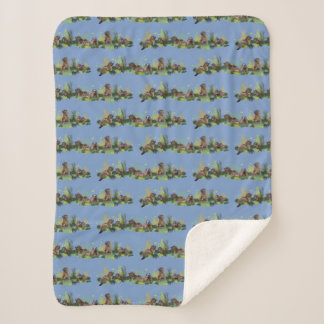 Cobertor Sherpa Marmot Meadow (Azul)
