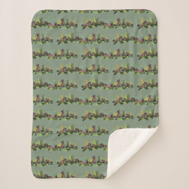 Cobertor Sherpa Marmot Meadow (Verde Claro) (Frente)