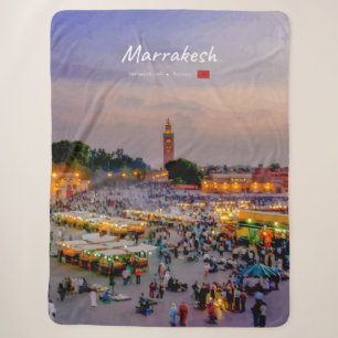 Cobertor Sherpa Marrakech, Marrocos - Praça Jemaa el Fnaa