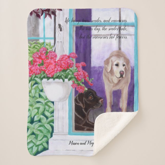 Cobertor Sherpa Mason e Megan com uma citação Sherpa Blanket (Frente)