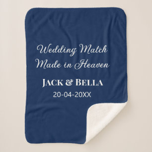 Cobertor Sherpa Match de casamento feito no paraíso favorece o azu