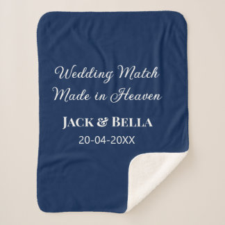 Cobertor Sherpa Match de casamento feito no paraíso favorece o azu