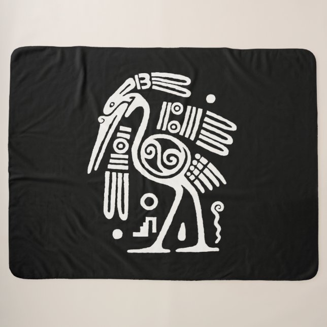 Cobertor Sherpa Mayan Crane (Frente (Horizontal))