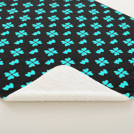 Cobertor Sherpa Mazipoodles Blue Hearts