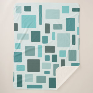 Cobertor Sherpa MCM Disarraste Bricks Aquamarine