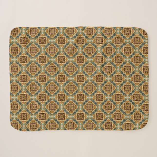 Cobertor Sherpa Medalhões Manor (Frente (Horizontal))