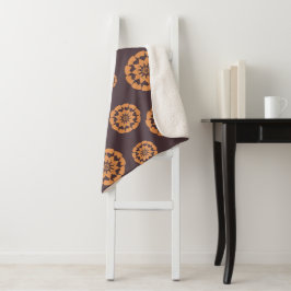 Cobertor Sherpa Medidor de Serenidade Floral Geométrico