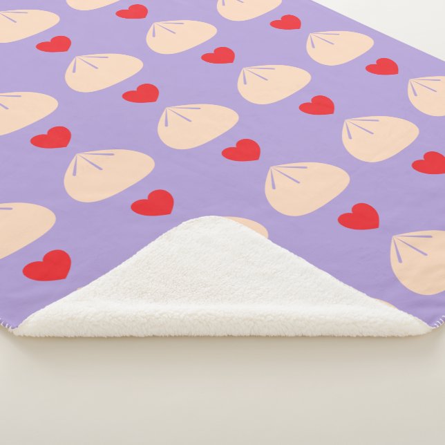 Cobertor Sherpa Médio de Amor pelo Ube Dumpling (3/4)