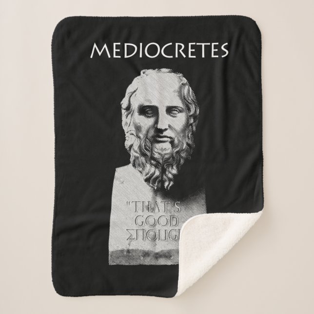 Cobertor Sherpa Mediocretes (Filósofo do Mediocre) (Frente)