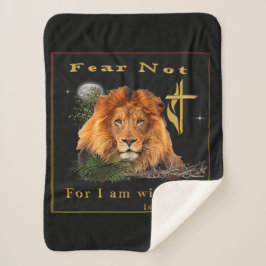 Cobertor Sherpa Medo não Isaiah 41:10