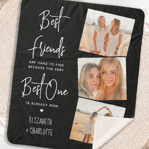 Cobertor Sherpa Melhor Amigos 3 Foto Personalizada Amizade