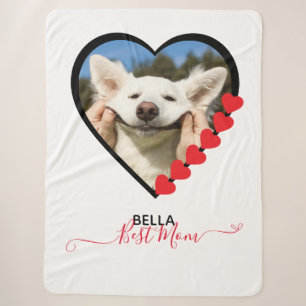 Cobertor Sherpa Melhor Cachorro Mãe Personalizada Pet Photo Dog Lo