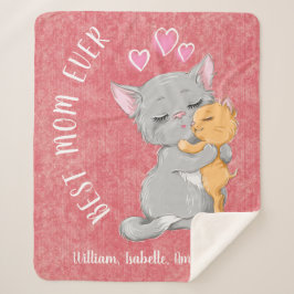 Cobertor Sherpa melhor ideia de presente da mãe, corações, linda f