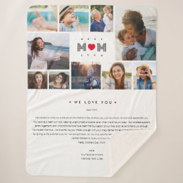 Cobertor Sherpa Melhor Mãe Da Colagem De Fotos Do Dia de as mães 1