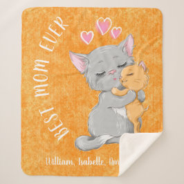 Cobertor Sherpa Melhor mãe presente para os corações da mãe.