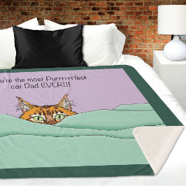 Cobertor Sherpa Melhor Pai de Gato! Dia dos Pais