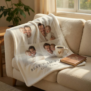 Cobertor Sherpa Melhor Pai do Mundo Foto Personalizada   Personali