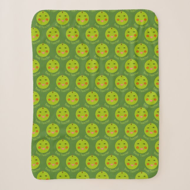 Cobertor Sherpa Melhor Professora Feliz Apple Sherpa Blanket (Frente)