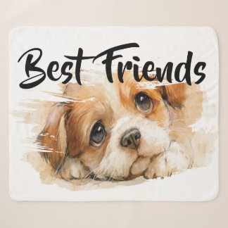Cobertor Sherpa Melhores Amigos Amigo Peludo