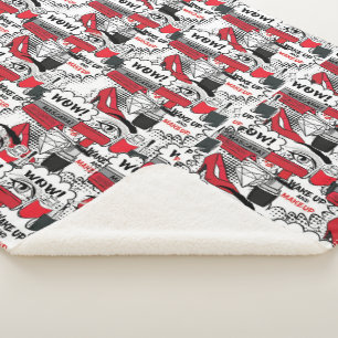 Cobertor Sherpa Menina de maquiagem bonita - Bela kawaii e moda de