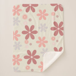 Cobertor Sherpa menina flor fofa menina delicada brilho  