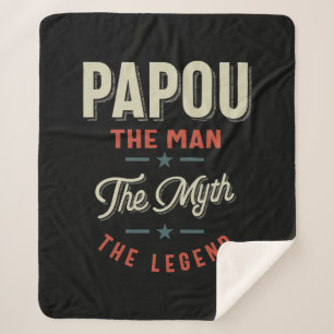 Cobertor Sherpa Mens Papou Shirt Gift: O Homem O Mito A Lenda