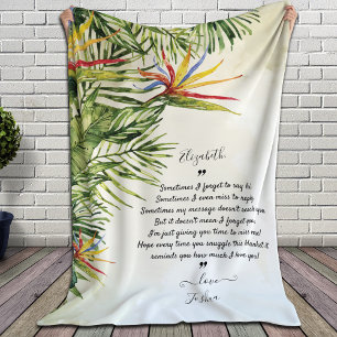 Cobertor Sherpa Mensagem de amor Blanket Personalizada Mensagem Tr