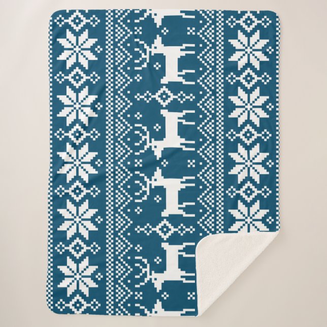 Cobertor Sherpa Merry Christmas pattern 1 (Frente)